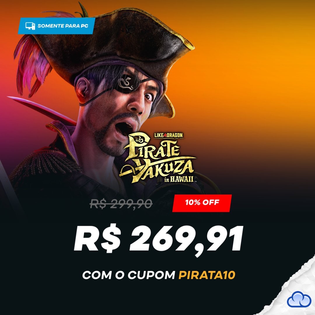 Aproveite a oferta especial da Nuuvem e garanta 10% de desconto na pré-venda de Like a Dragon: Pirate Yakuza in Hawaii!