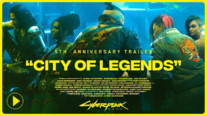 Cyberpunk 2077 celebra cinco anos com trailer emocionante