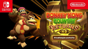 Donkey Kong Country Returns HD recebe atualização 1.1.0 com Dixie Kong e melhorias no Switch 2