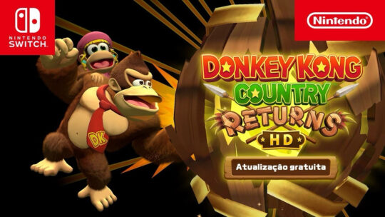 Donkey Kong Country Returns HD recebe atualização 1.1.0 com Dixie Kong e melhorias no Switch 2