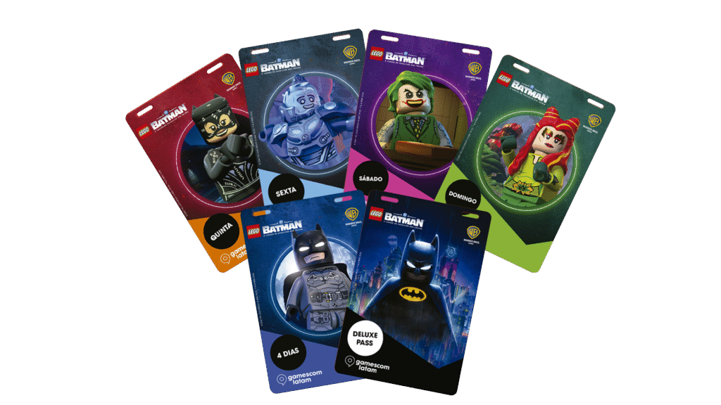 gamescom latam 2026 apresenta credenciais oficiais com tema de LEGO Batman
