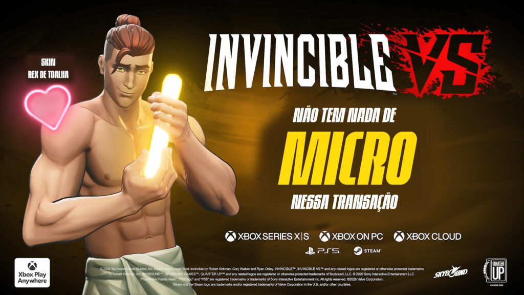 Skin Sensual de Rex Splode com Toalhinha Chega ao Invincible VS