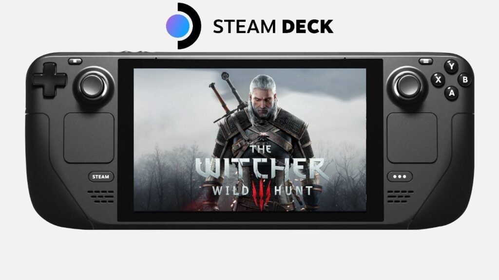The Witcher 3 Remastered rodando liso no Steam Deck.