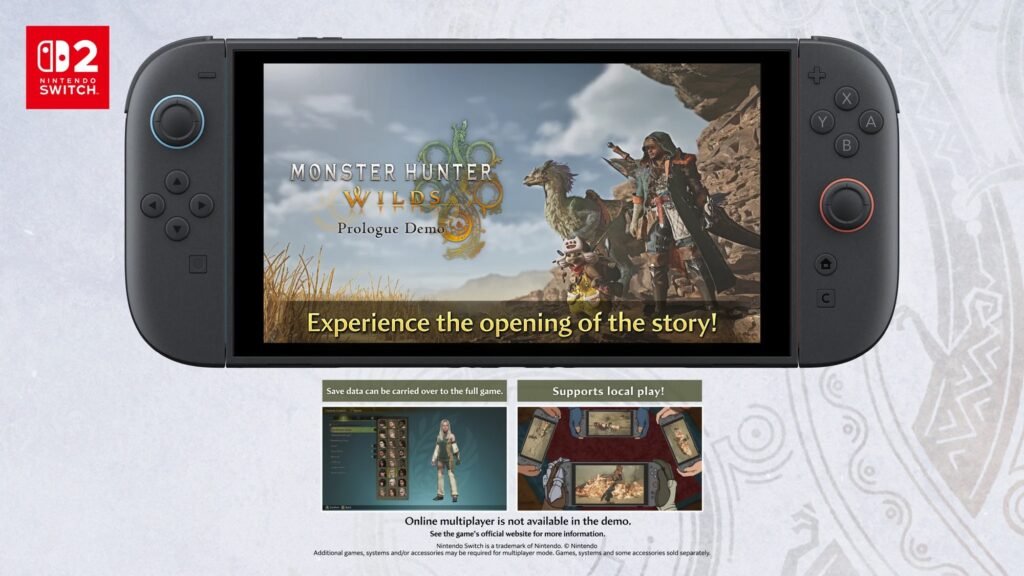 Demo de Monster Hunter Wilds chegando no Nintendo Switch 2.