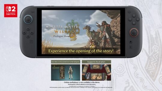 Demo de Monster Hunter Wilds chegando no Nintendo Switch 2.